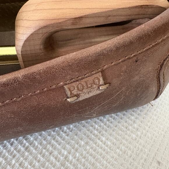 Polo Leather Driving Loafers Woodley Sz 11D  Preppy Y2K LightAcademia - Picture 9 of 10